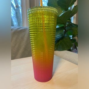 Starbucks Tumbler Lemon Pink Gradient Summer 2022